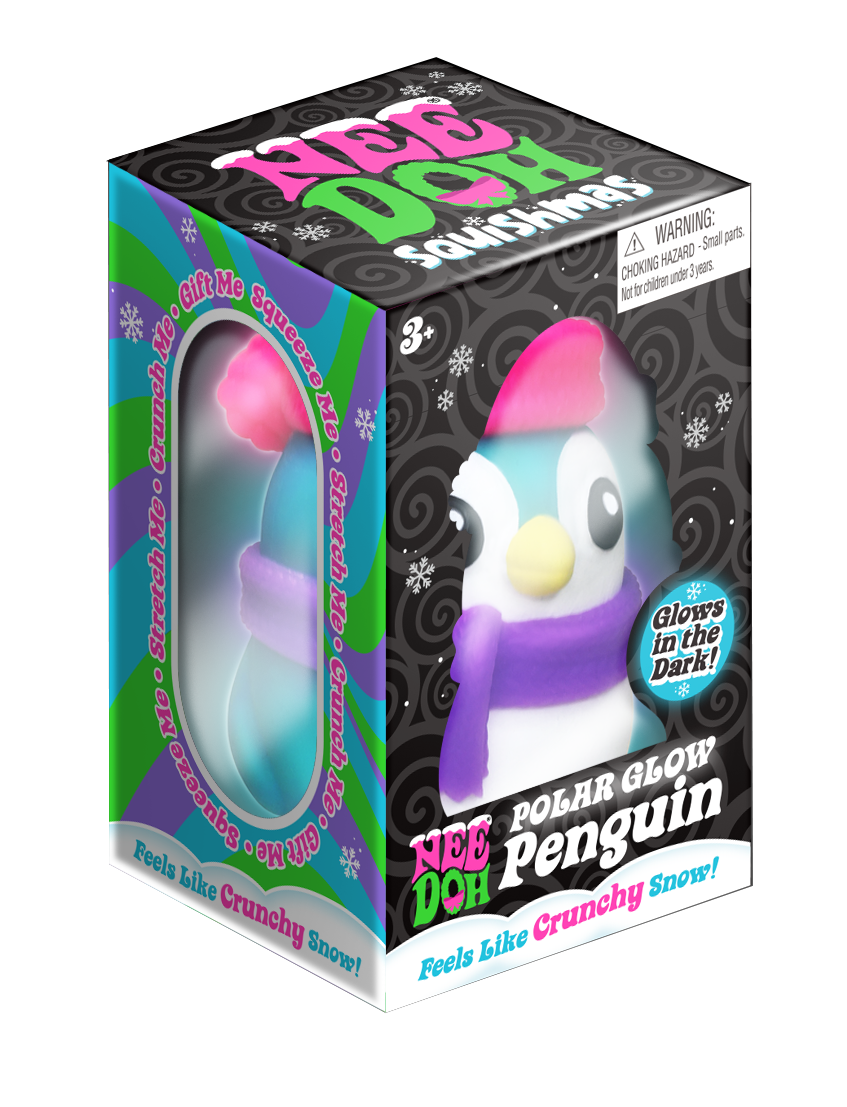 NeeDoh® Polar Glow Penguin | Glow-in-the-Dark Sensory Squish