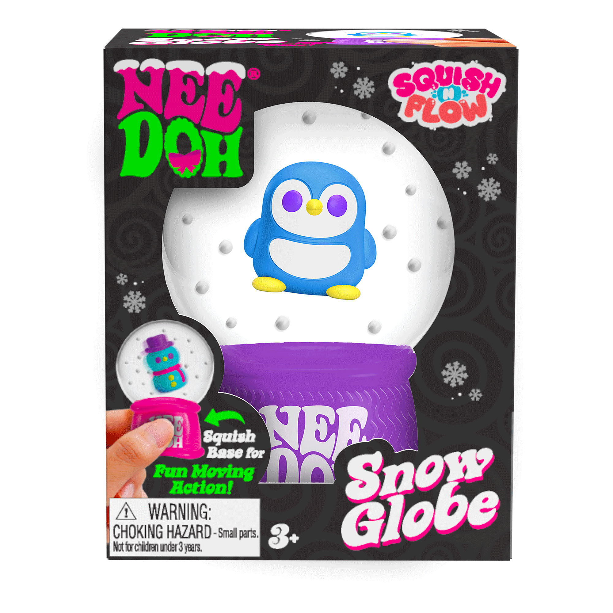 NeeDoh® Squish N Flow Snow Globe | Glow-in-the-Dark Sensory Squish