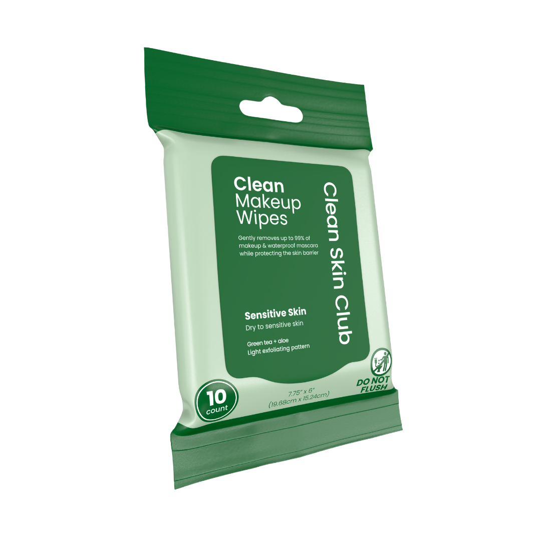 Clean Makeup Wipes Sensitive Skin Travel - 10ct
