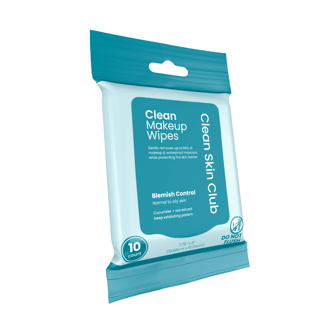 Clean Makeup Wipes Blemish Control Travel - 10ct