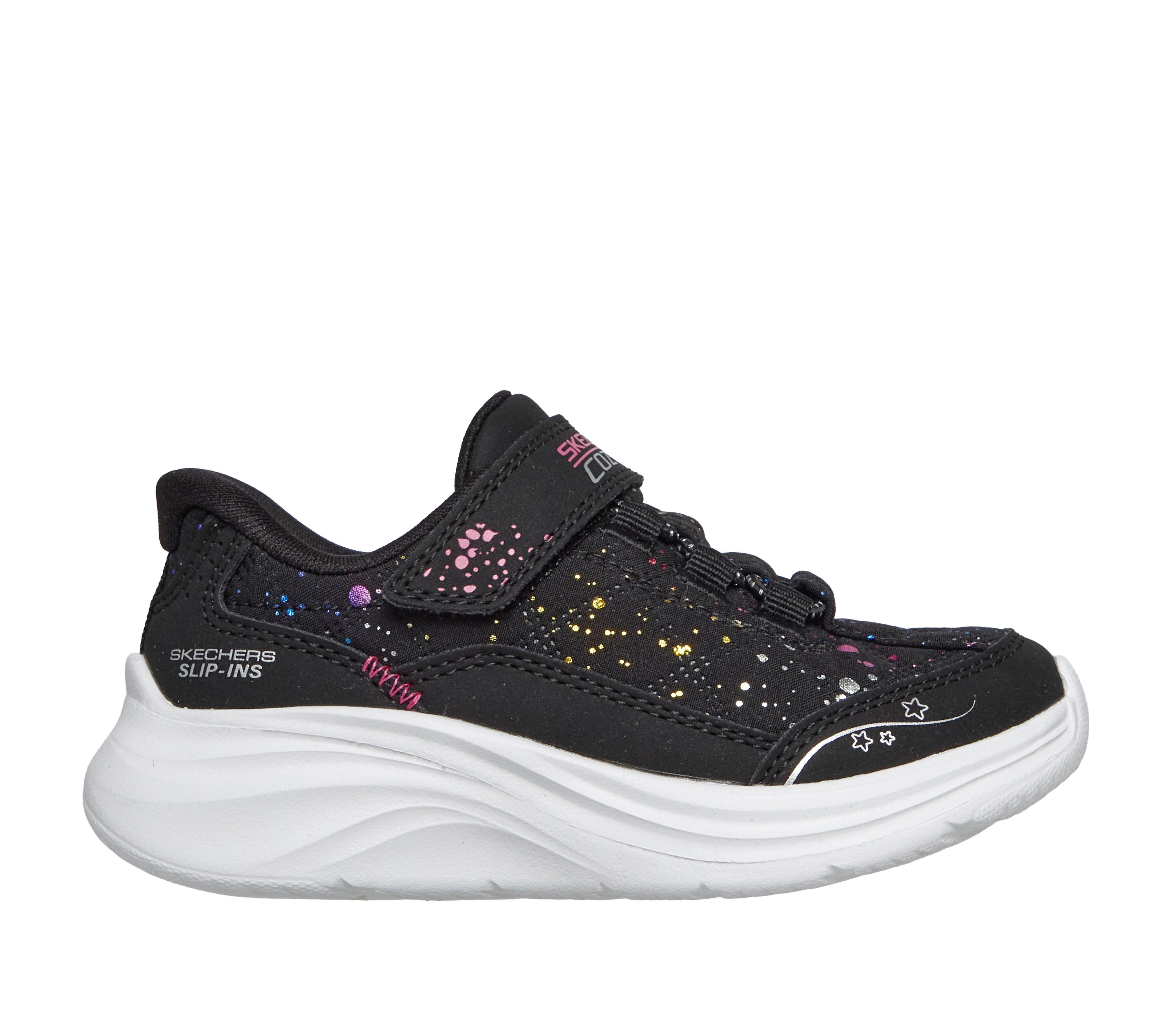 Skechers Slip-ins: Comfy Sprints - Cozy Fit Colordrip - BLACK / MULTI
