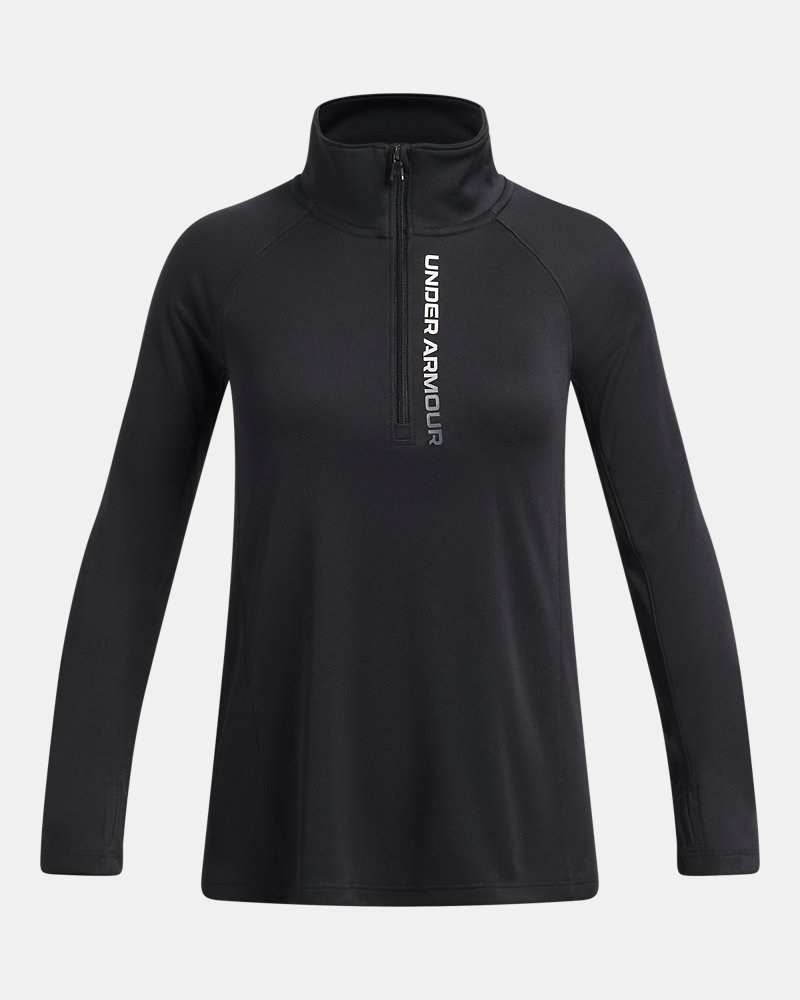 UA Tech™ Branded Girls' ½ Zip - Black