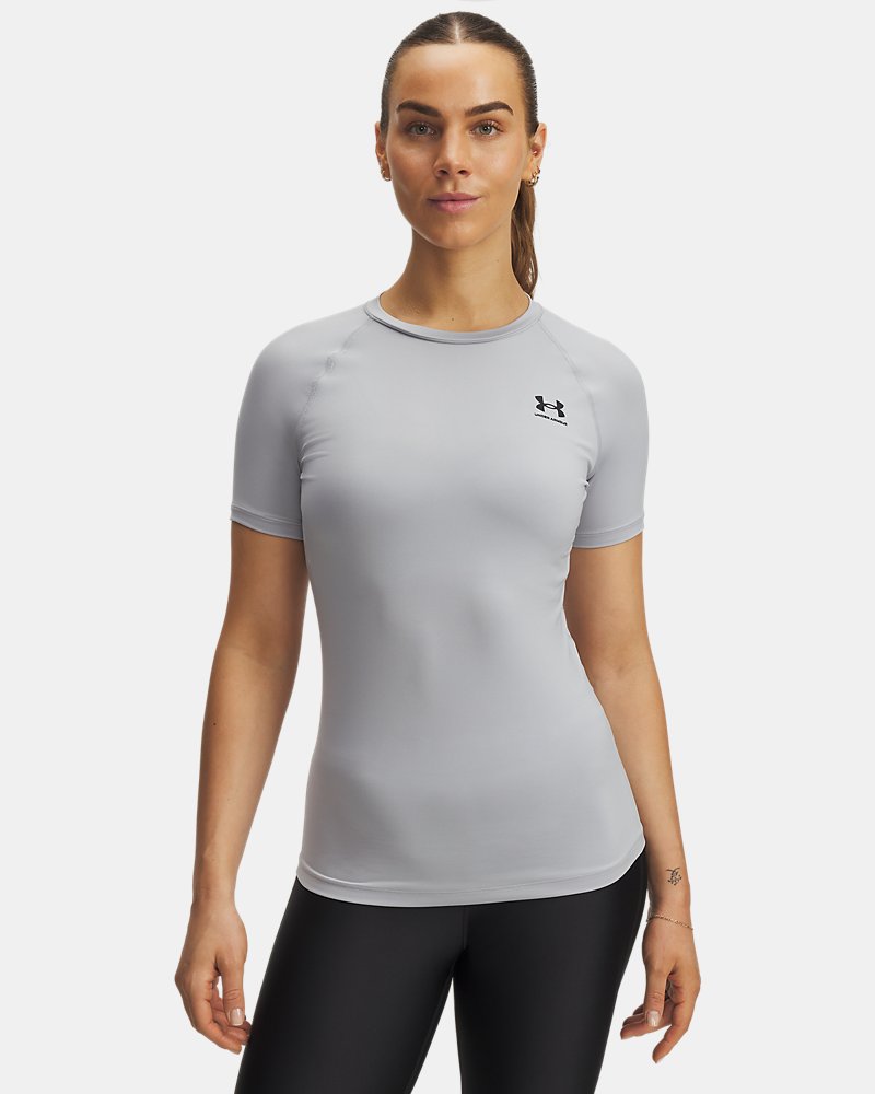 HeatGear® Women's Compression Short Sleeve - Gray