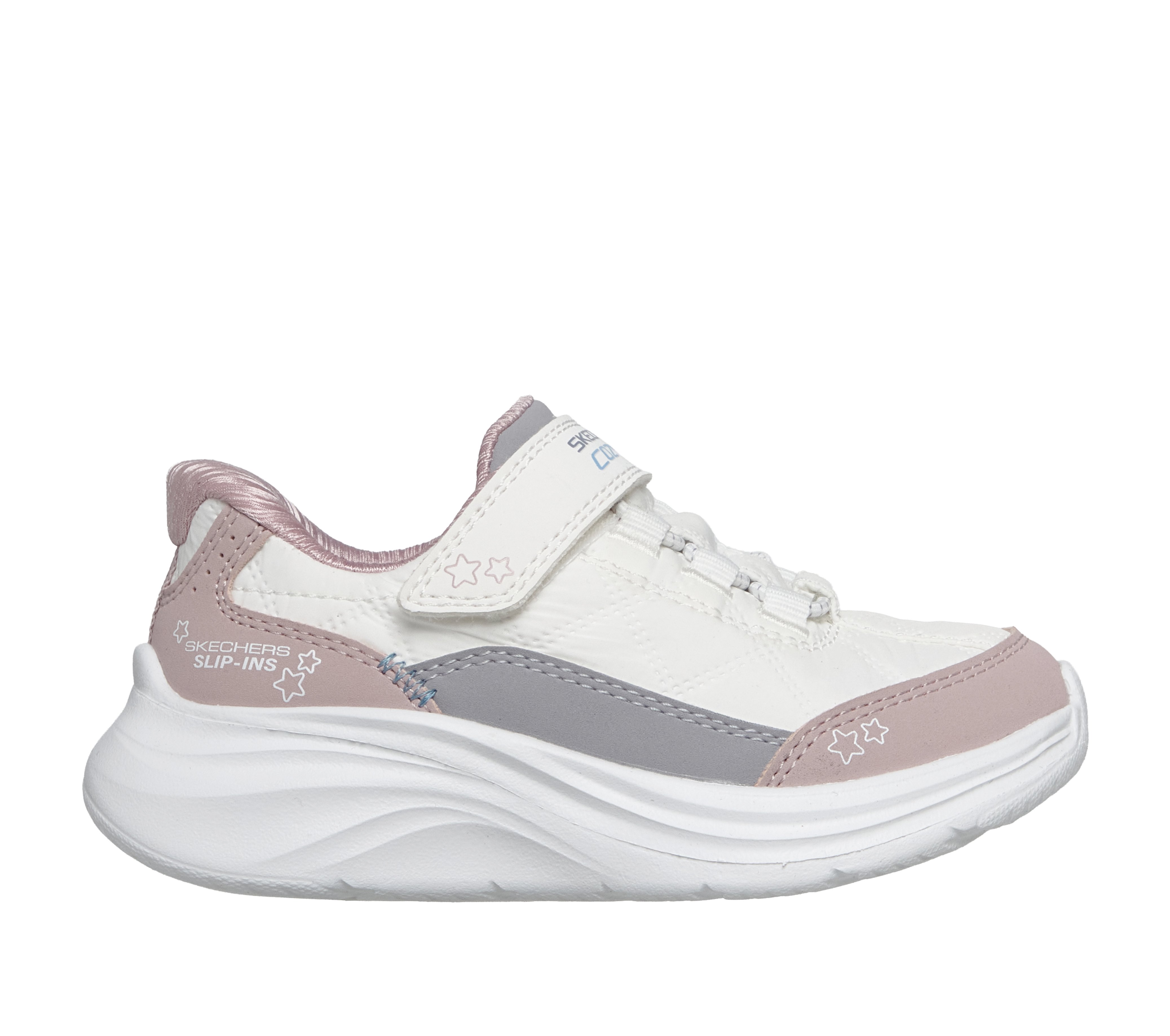 Skechers Slip-ins: Comfy Sprints - Cozy Fit - WHITE / LAVENDER