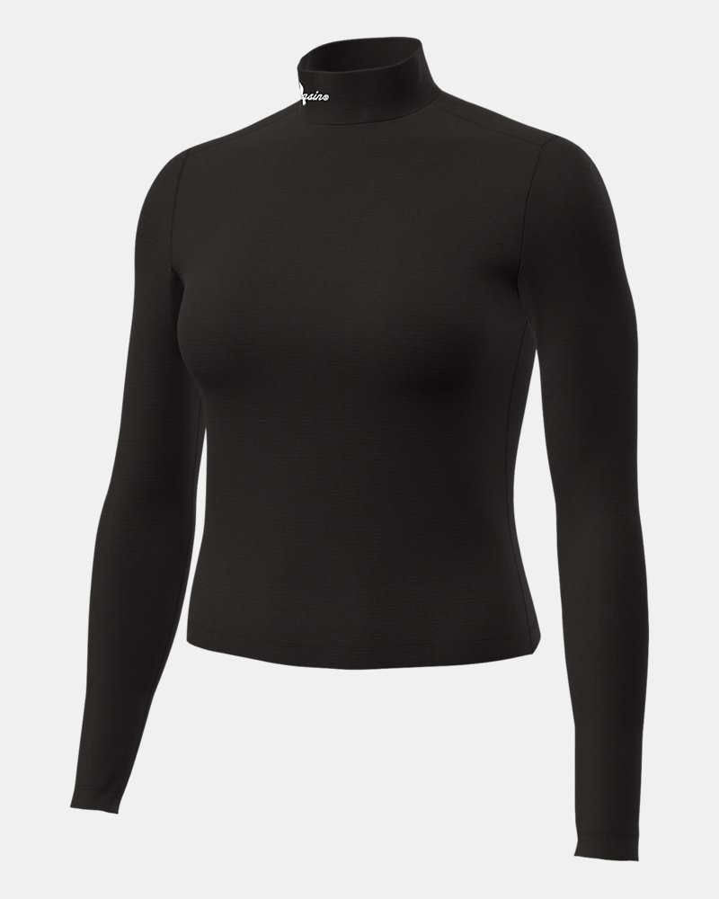 UA Gameday ColdGear® Collegiate Fitted Mock Women's Long Sleeve - Black