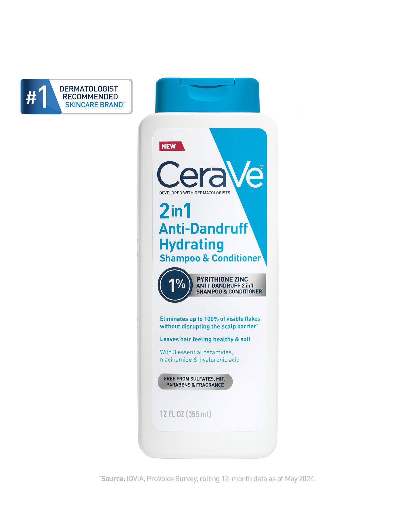 2-in-1 Anti-Dandruff Hydrating Shampoo and Conditioner