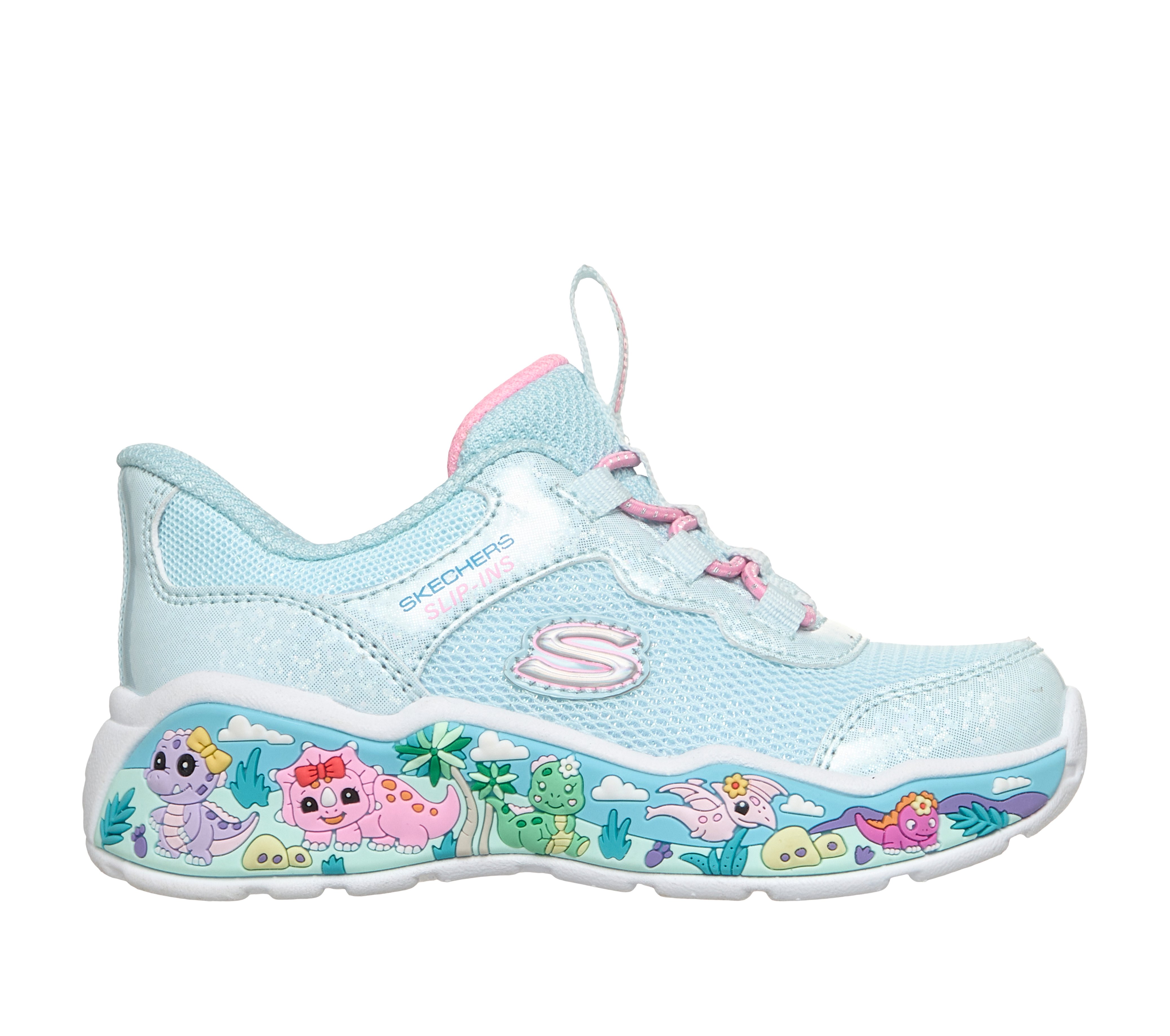 Skechers Slip-ins: Play Scene - Glitter Dreams - LIGHT BLUE / MULTI