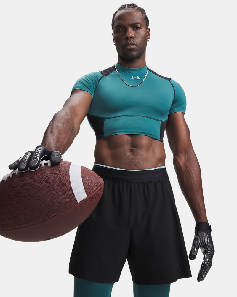 HeatGear® Elite Men's Compression Crop Short Sleeve - Green