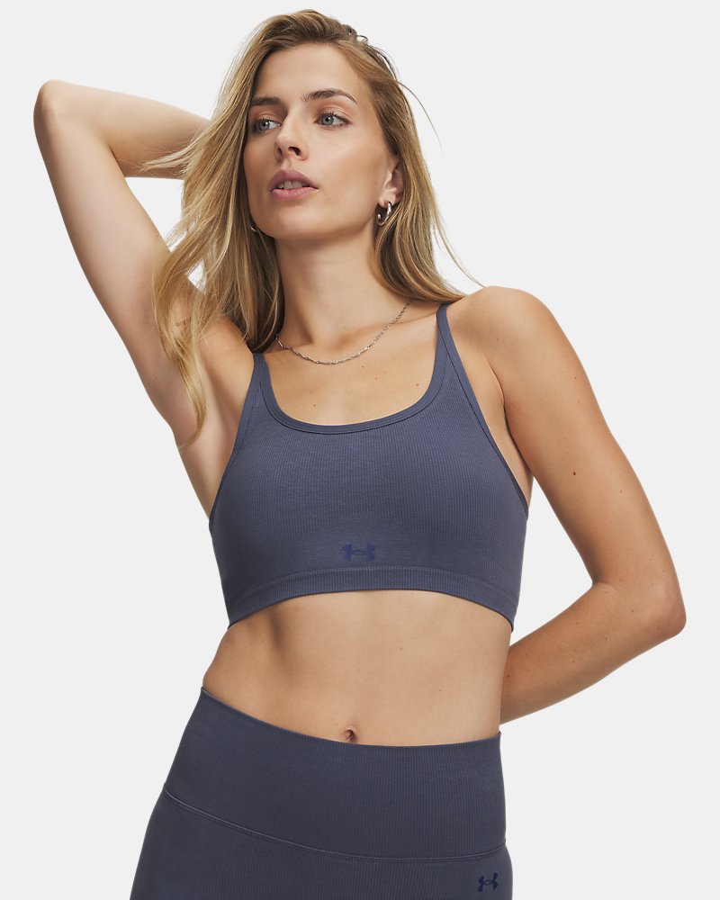 UA Seamless Cotton Low Women's Sports Bra - Gray