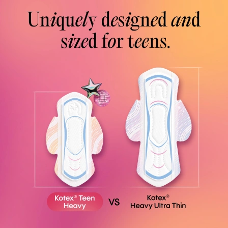 Ultra Thin Teen Pads with Wings, Heavy Absorbency - Image 5