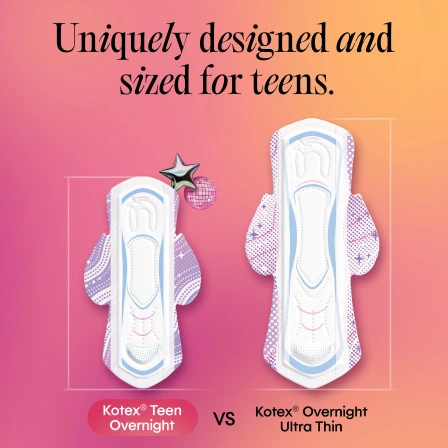 Ultra Thin Teen Pads with Wings, Overnight Absorbency - Image 5